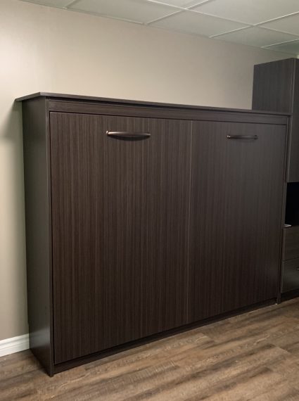 Double Side Tilt Dark Chocolate Murphy Bed and SC6-F cabinet