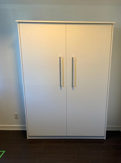 Queen Verical White Murphy Bed